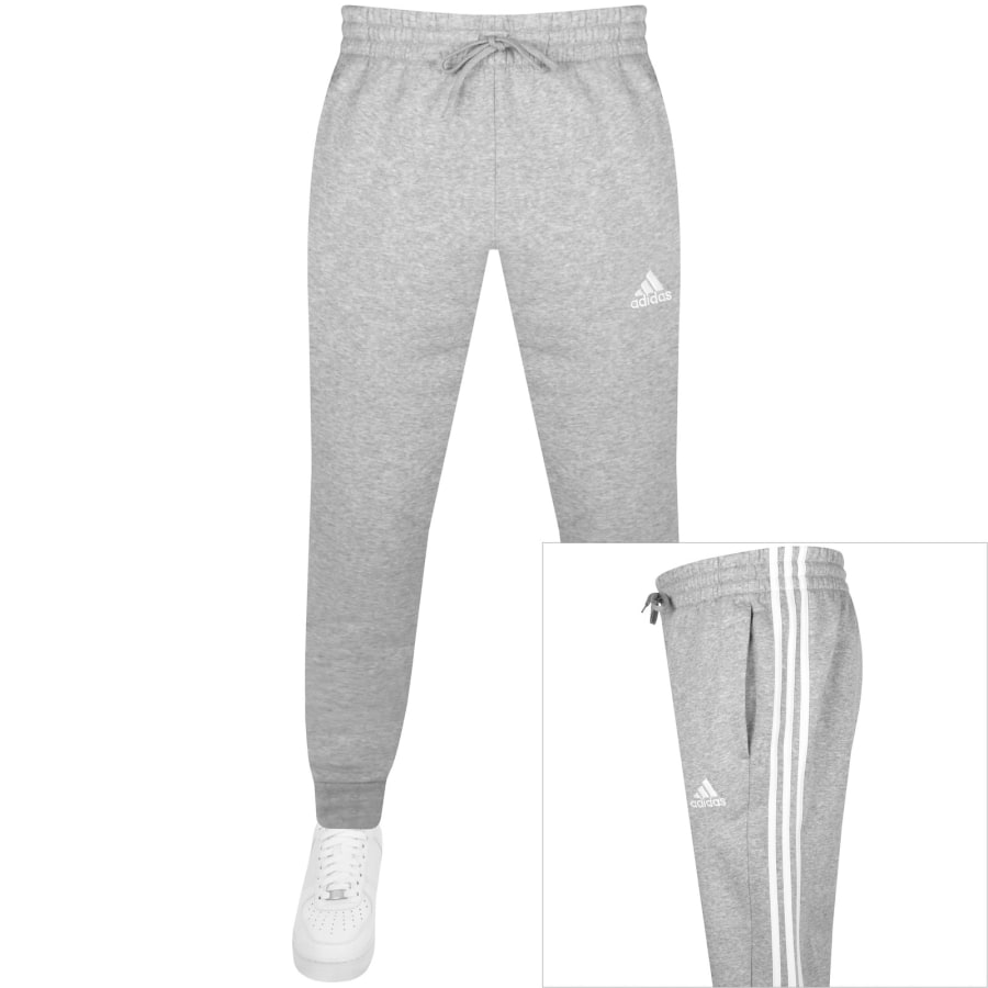 Grey mens adidas joggers best sale